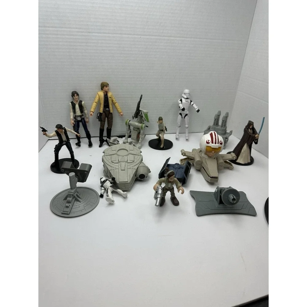 Star Wars Action Figure & Accessory Lot Han Solo Luke Skywalker Stormtrooper Mix